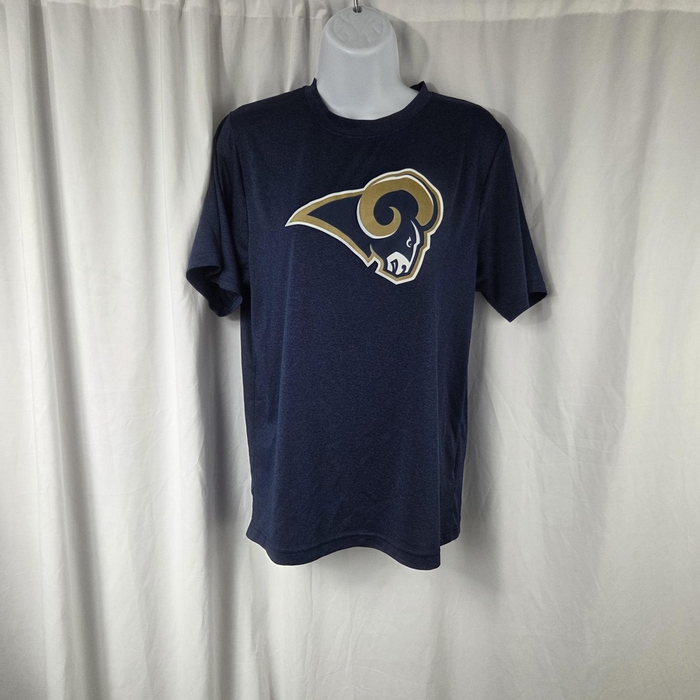 Los Angeles Rams Shirt Boys XL Blue NFL Football Team Apparel Short Sleeve